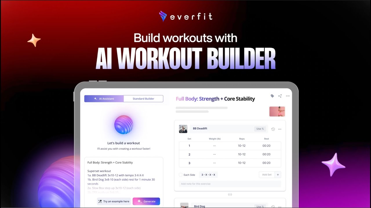 everfit ai workout builder
